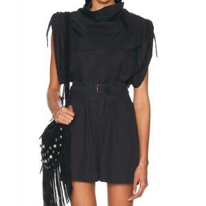 NEW ISABEL MARANT nemia top in faded black